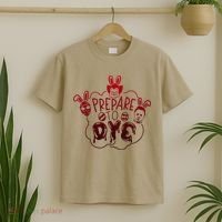 Prepare To Dye Horror Easter Day Movie Eggs Hunting Bunny T-Shirt thumb 2