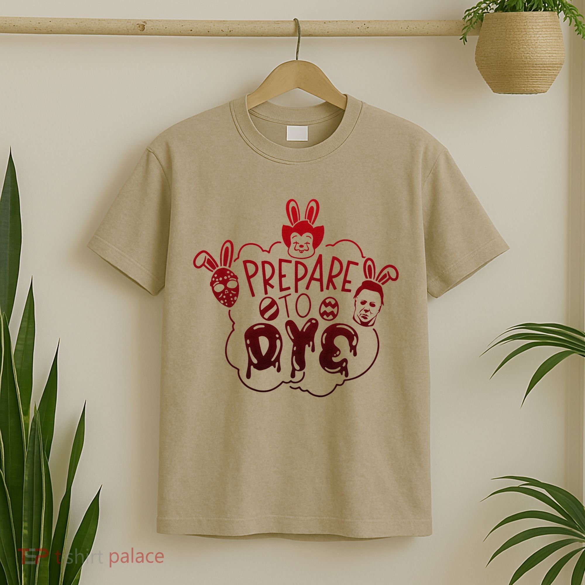 Prepare To Dye Horror Easter Day Movie Eggs Hunting Bunny T-Shirt