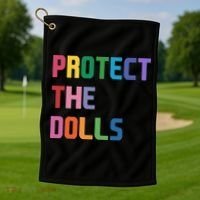 Protect The Dolls Golf Towel thumb 1