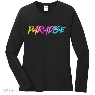 Paradise Tie Dye Colors Women's Long Sleeve Shirt