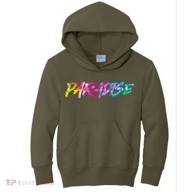 Paradise Tie Dye Colors Kids Hoodie