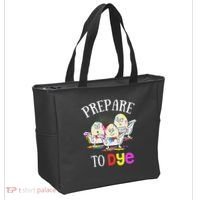 Prepare To Dye Funny Easter Sunday Egg Hunting Gift Tote Bag thumb 2