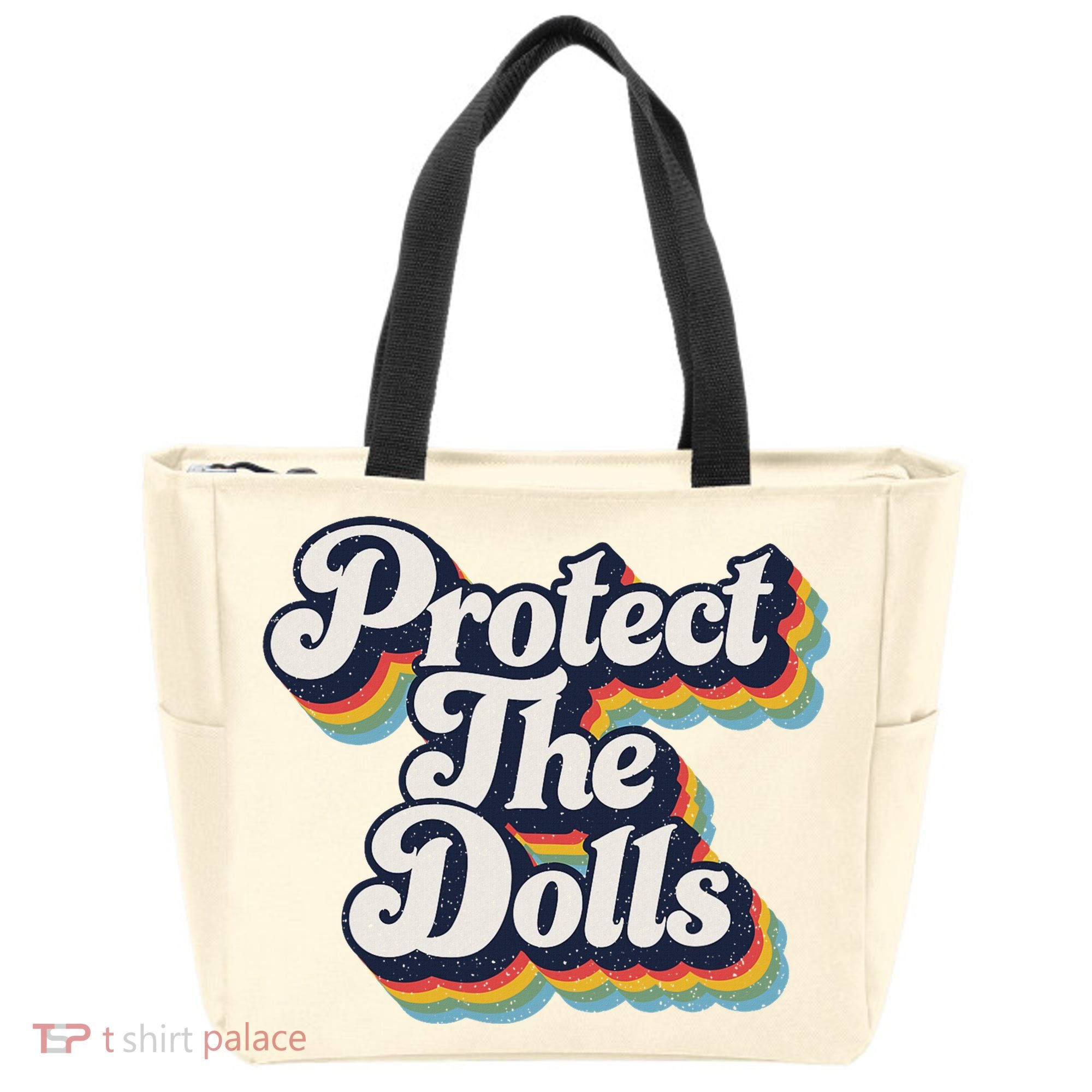 Protect The Dolls Women Solidarity Retro Distressed Tote Bag
