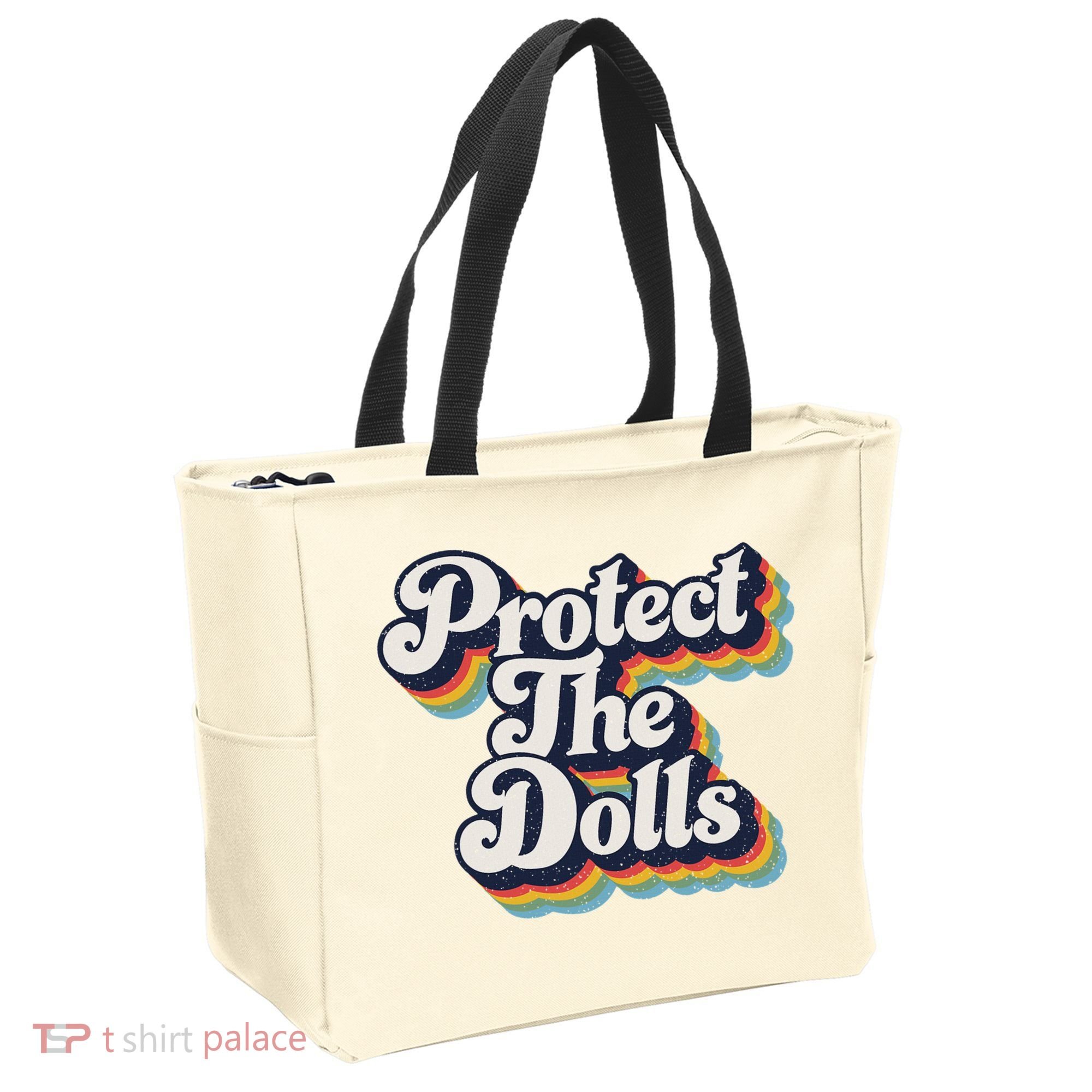 Protect The Dolls Women Solidarity Retro Distressed Tote Bag