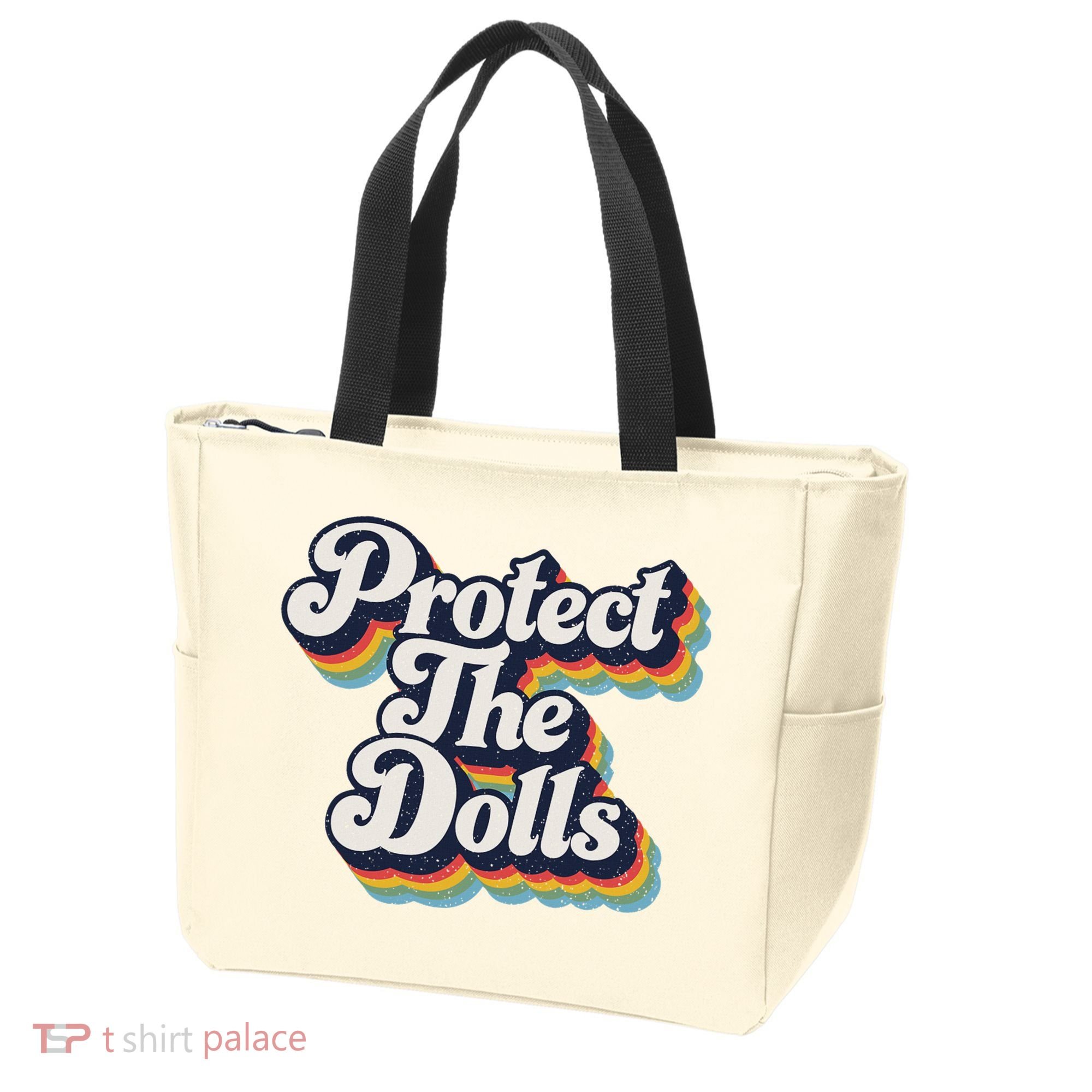 Protect The Dolls Women Solidarity Retro Distressed Tote Bag