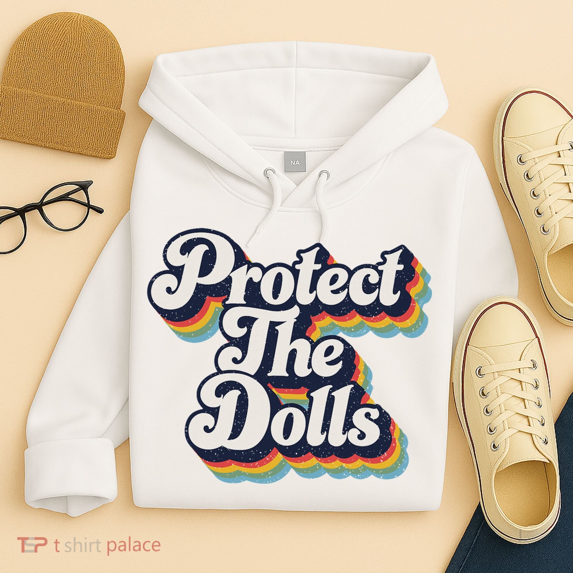 Protect The Dolls Women Solidarity Retro Distressed Hoodie