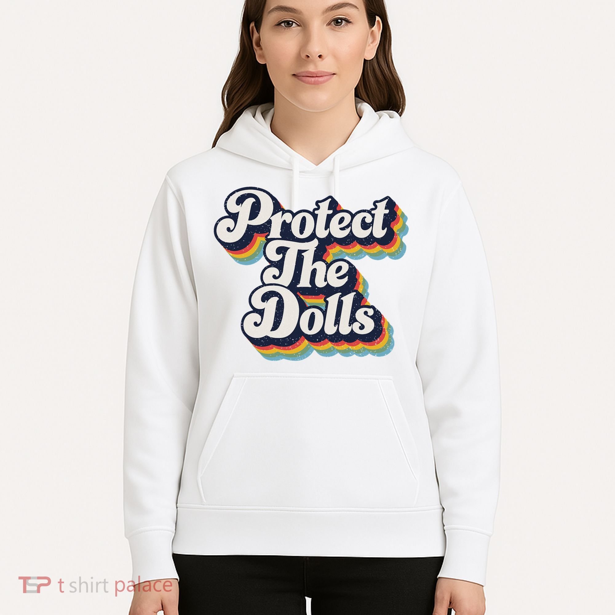 Protect The Dolls Women Solidarity Retro Distressed Hoodie
