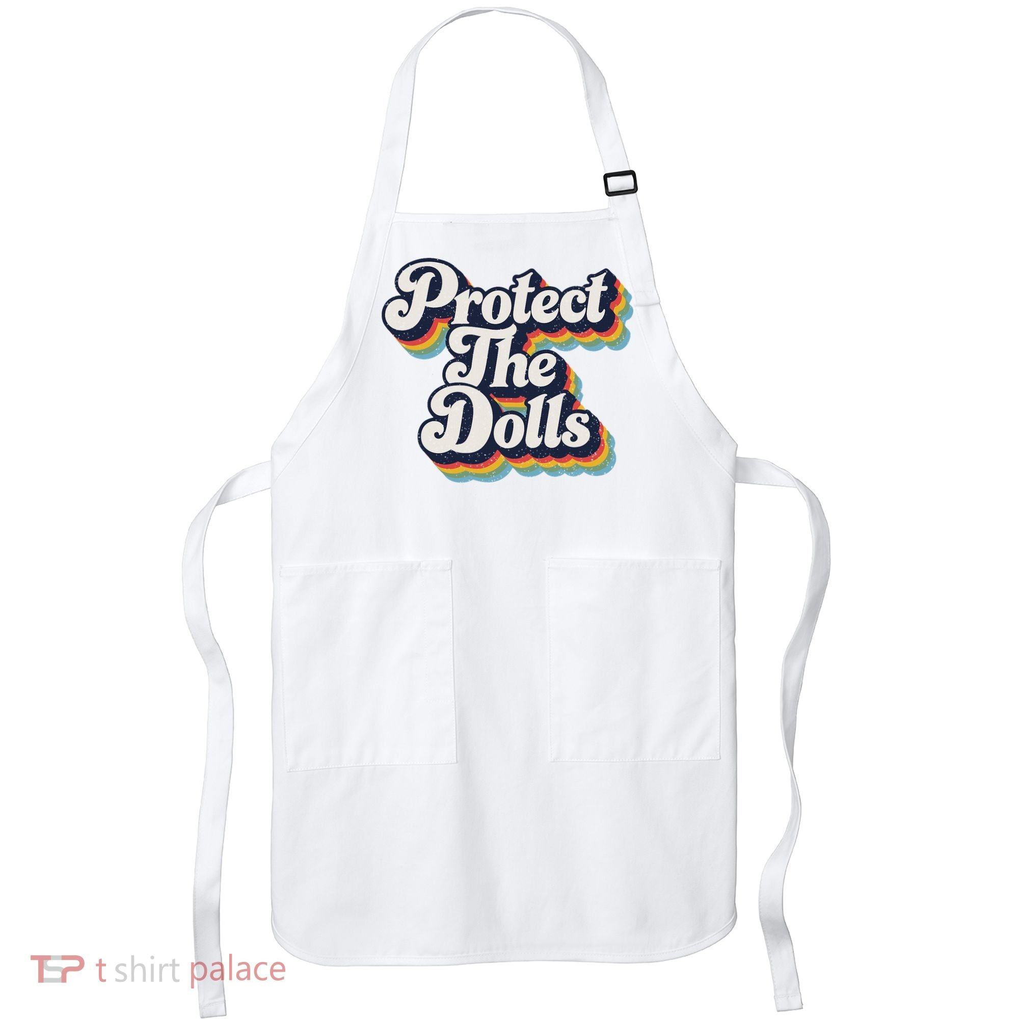 Protect The Dolls Women Solidarity Retro Distressed Apron