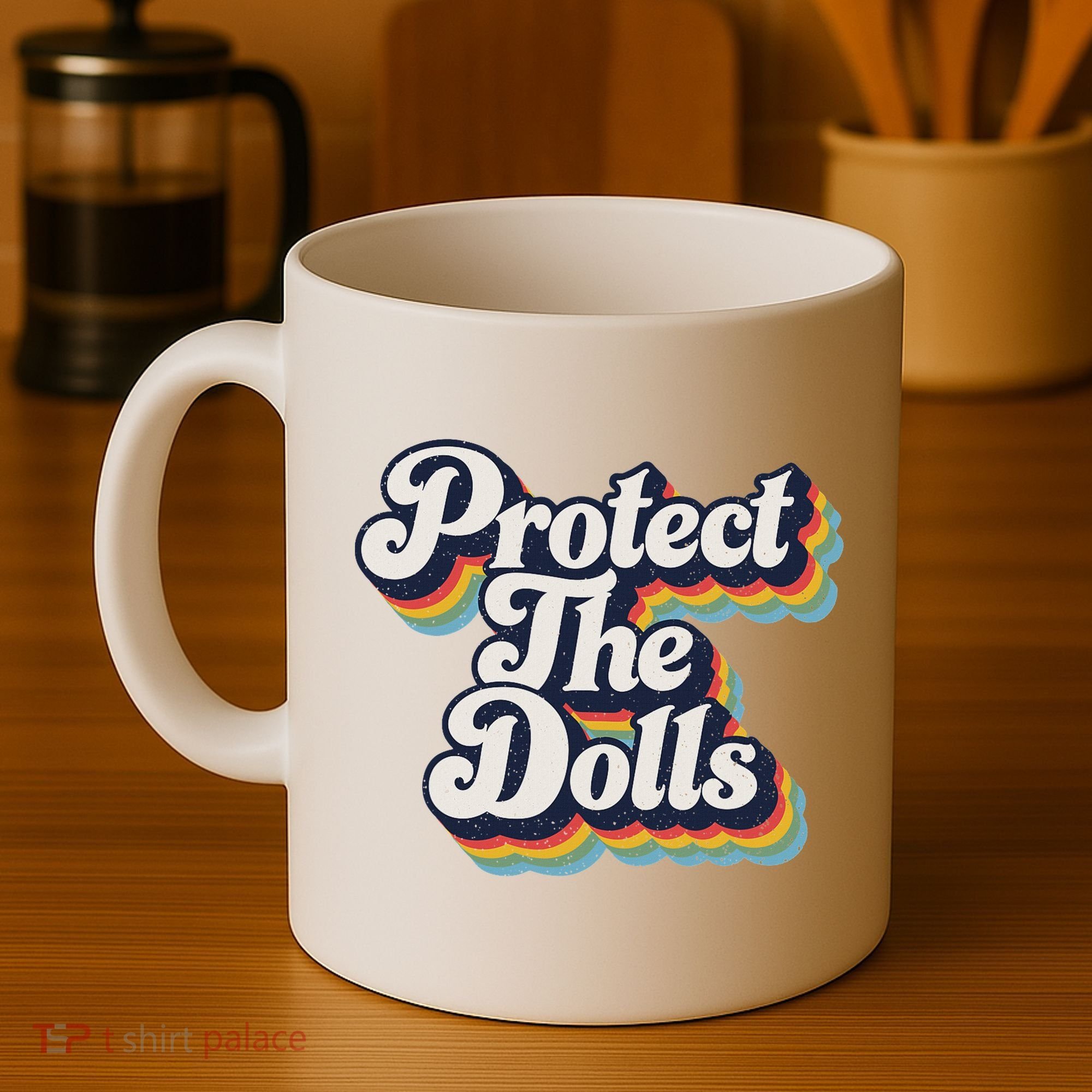 Protect The Dolls Women Solidarity Retro Distressed Coffee Mug