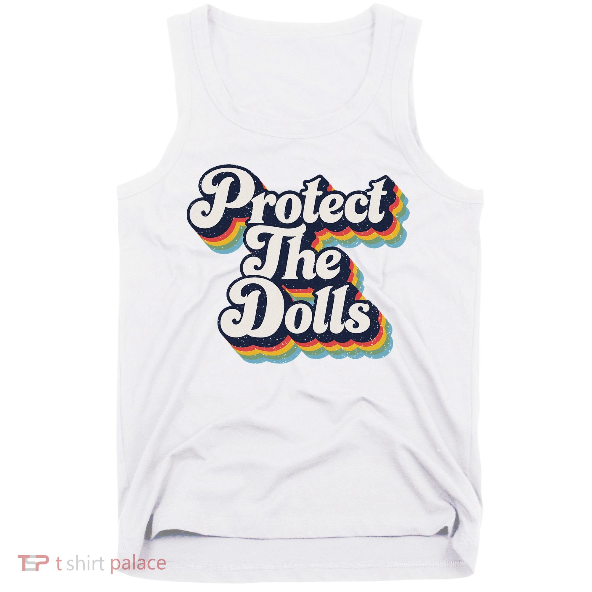 Protect The Dolls Women Solidarity Retro Distressed Tank Top