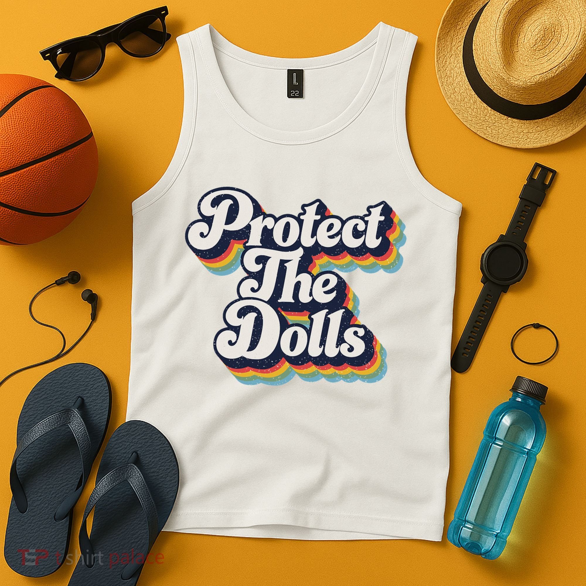 Protect The Dolls Women Solidarity Retro Distressed Tank Top