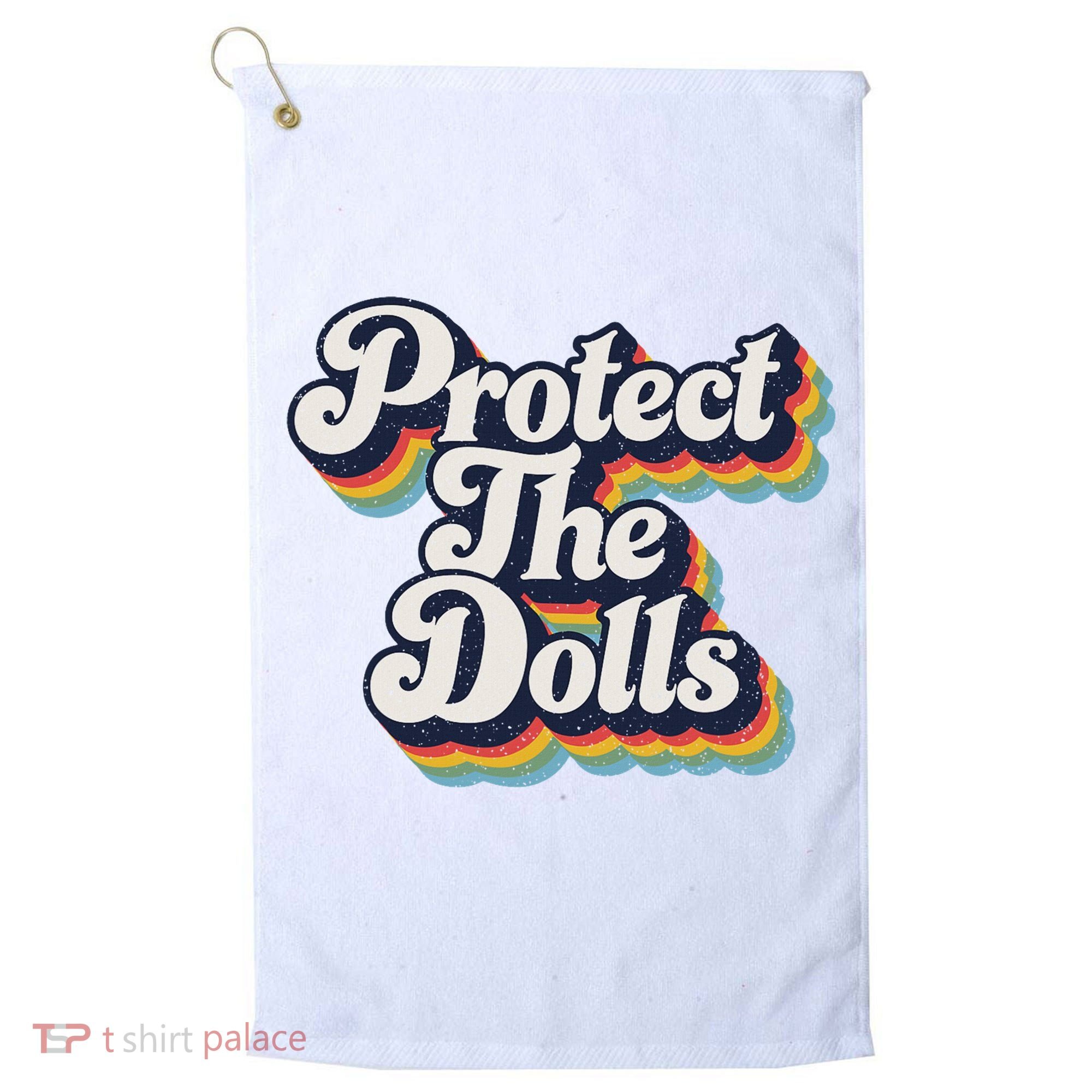 Protect The Dolls Women Solidarity Retro Distressed Golf Towel