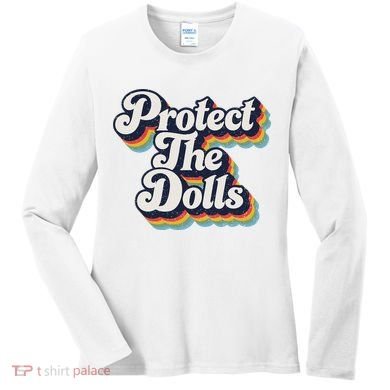 Protect The Dolls Women Solidarity Retro Distressed Women's Long Sleeve Shirt