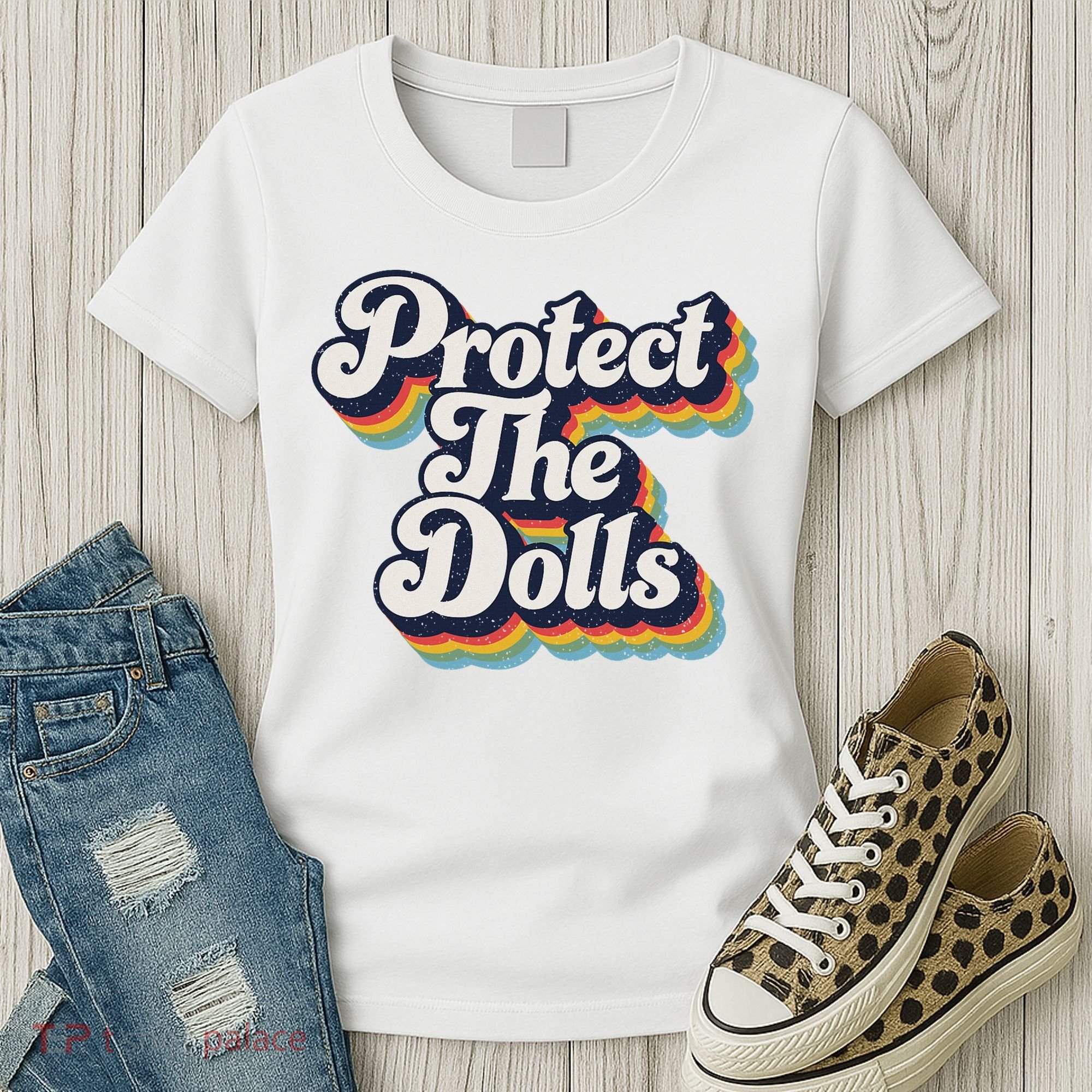 Protect The Dolls Women Solidarity Retro Distressed Women's T-Shirt