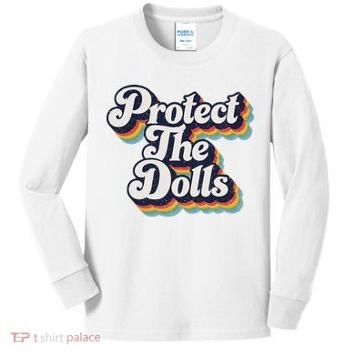 Protect The Dolls Women Solidarity Retro Distressed Kids Long Sleeve Shirt
