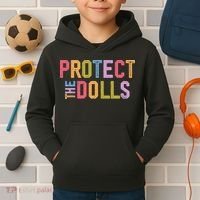 Protect The Dolls - Transg Women Solidarity Kids Hoodie thumb 2
