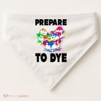 Prepare To Dye Funny Easter Egg USA-Made Doggie Bandana thumb 0