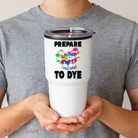 Prepare To Dye Funny Easter Egg Tumbler thumb 2