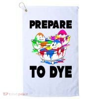Prepare To Dye Funny Easter Egg Golf Towel thumb 0