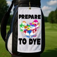 Prepare To Dye Funny Easter Egg Golf Towel thumb 2