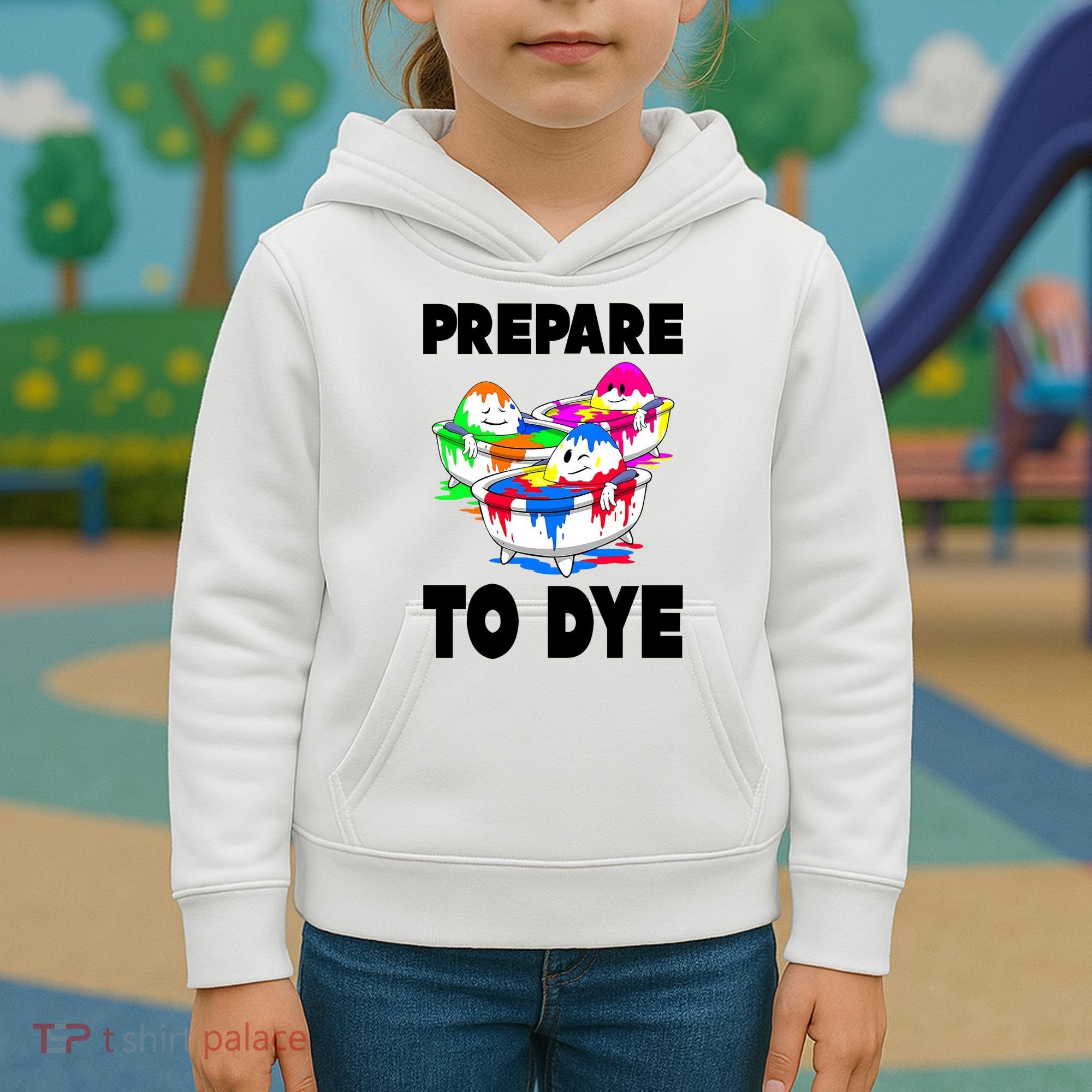 Prepare To Dye Funny Easter Egg Kids Hoodie