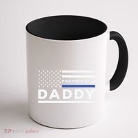 Promoted To Daddy Funny Police Officer Future Father Dad Coffee Mug thumb 1