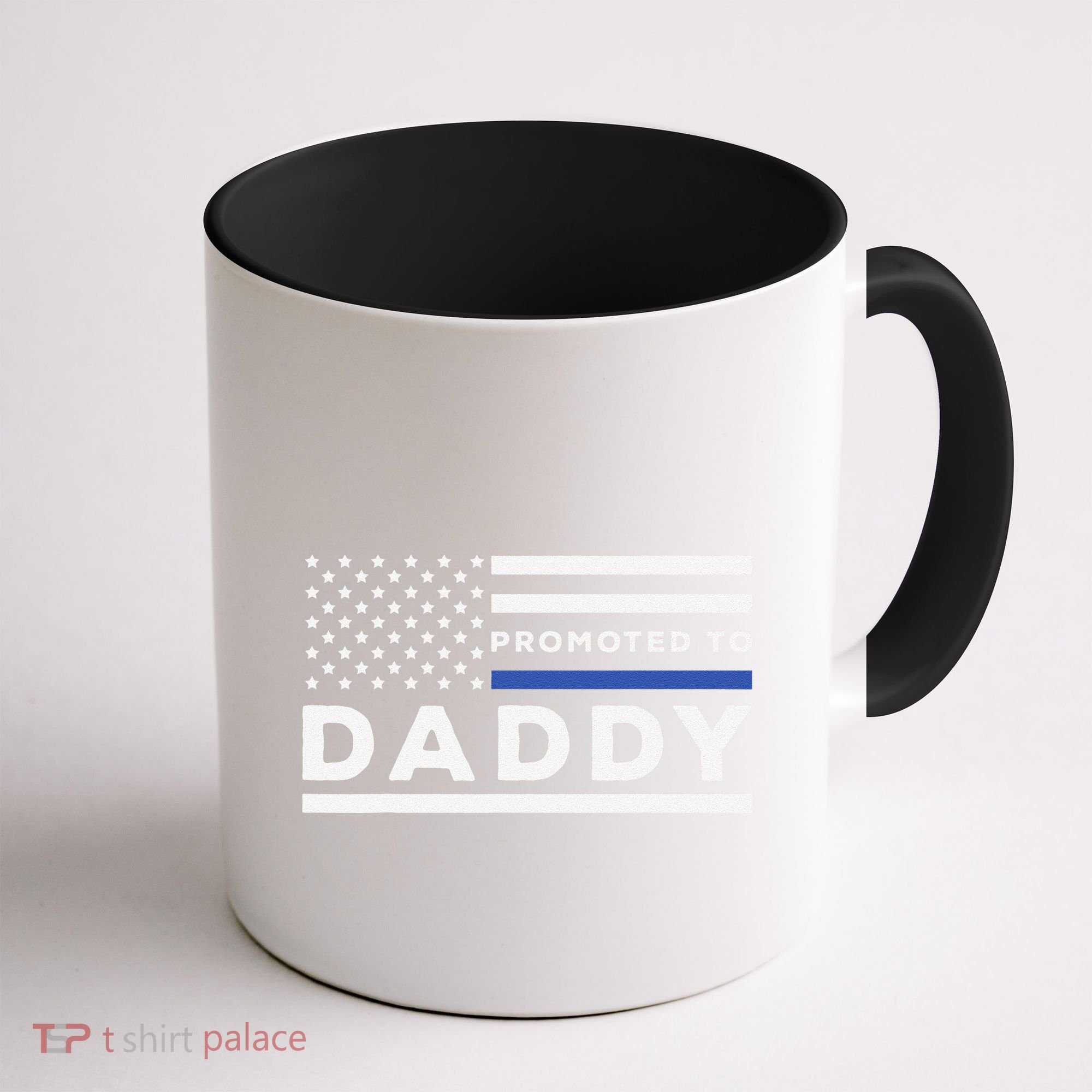 Promoted To Daddy Funny Police Officer Future Father Dad Coffee Mug