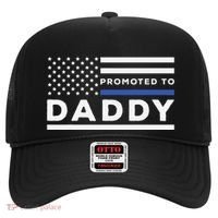 Promoted To Daddy Funny Police Officer Future Father Dad Hat thumb 0