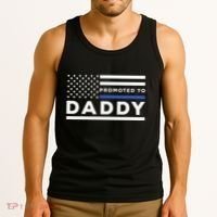 Promoted To Daddy Funny Police Officer Future Father Dad Tank Top thumb 3