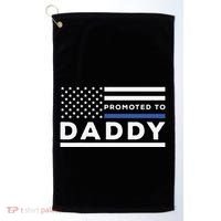 Promoted To Daddy Funny Police Officer Future Father Dad Golf Towel thumb 0