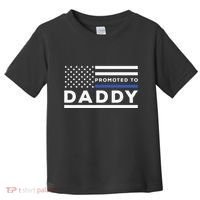 Promoted To Daddy Funny Police Officer Future Father Dad Toddler T-Shirt thumb 0