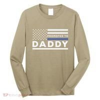 Promoted To Daddy Funny Police Officer Future Father Dad Long Sleeve Shirt thumb 0
