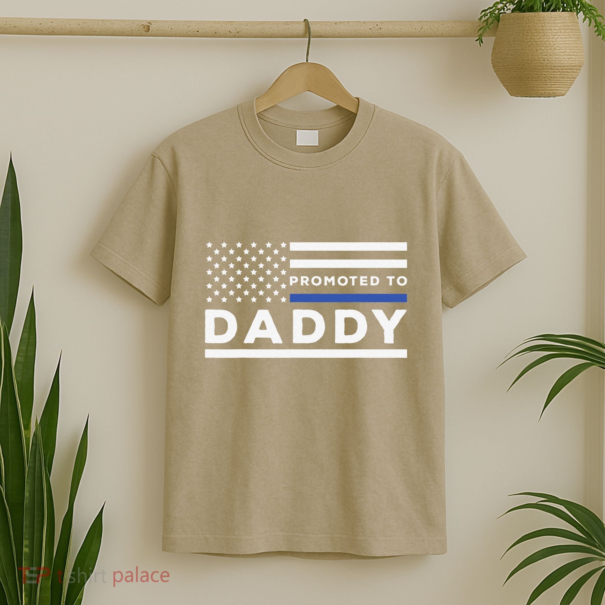 Promoted To Daddy Funny Police Officer Future Father Dad T-Shirt