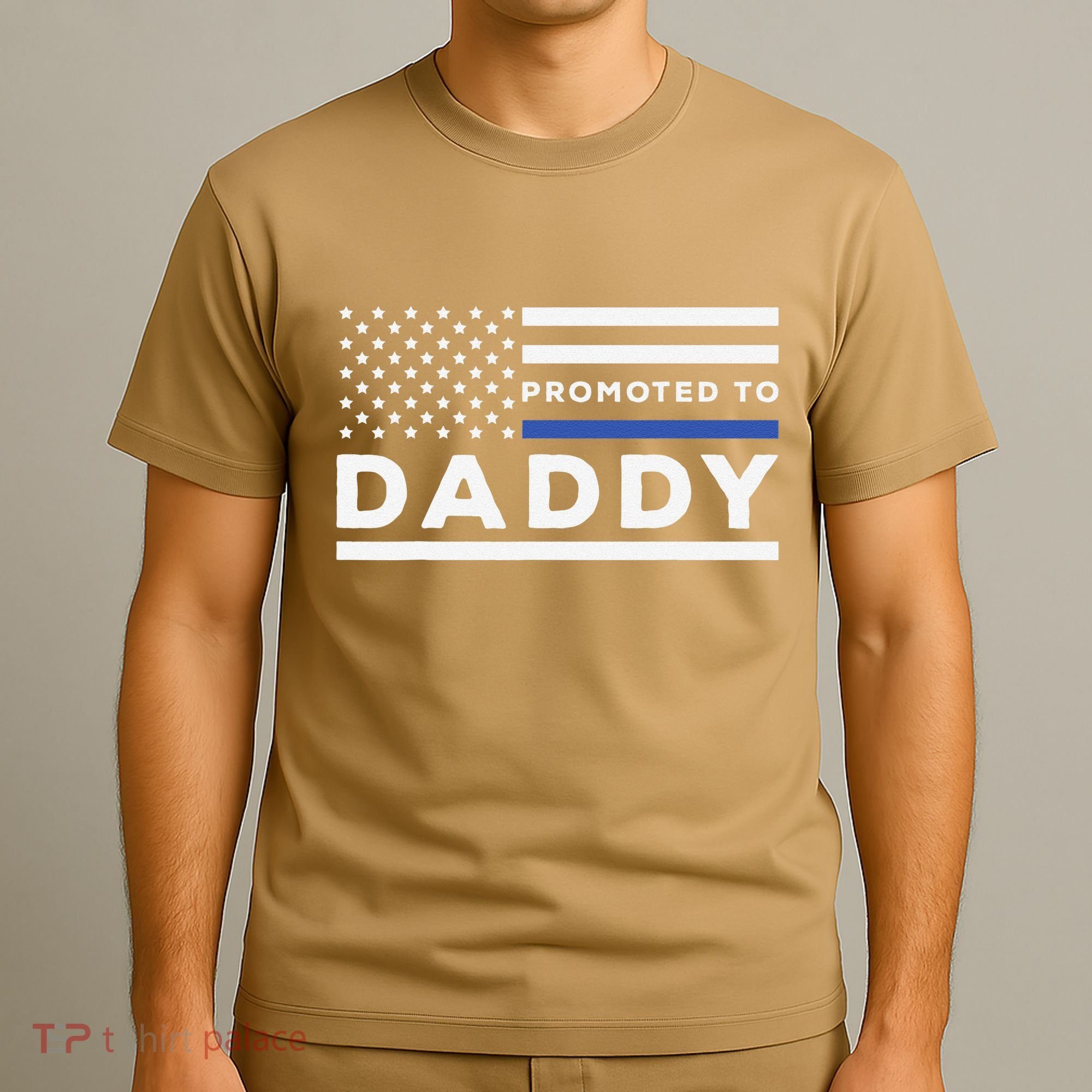 Promoted To Daddy Funny Police Officer Future Father Dad T-Shirt