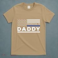 Promoted To Daddy Funny Police Officer Future Father Dad T-Shirt thumb 5