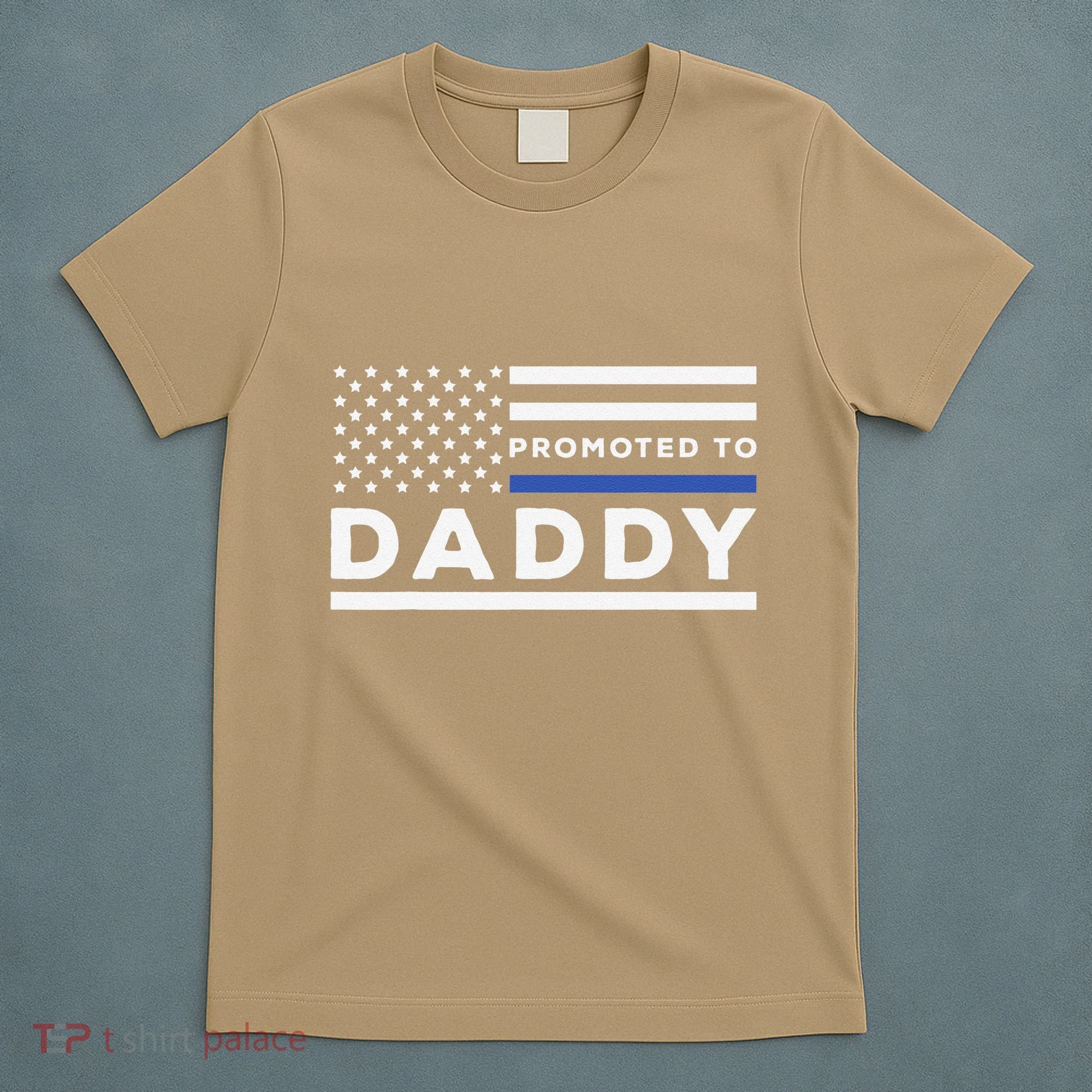 Promoted To Daddy Funny Police Officer Future Father Dad T-Shirt