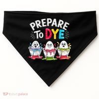 Prepare To Dye Funny Easter Eggs USA-Made Doggie Bandana thumb 0