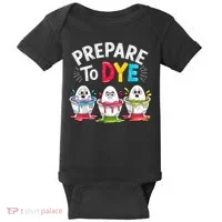 Prepare To Dye Funny Easter Eggs Baby Bodysuit thumb 0