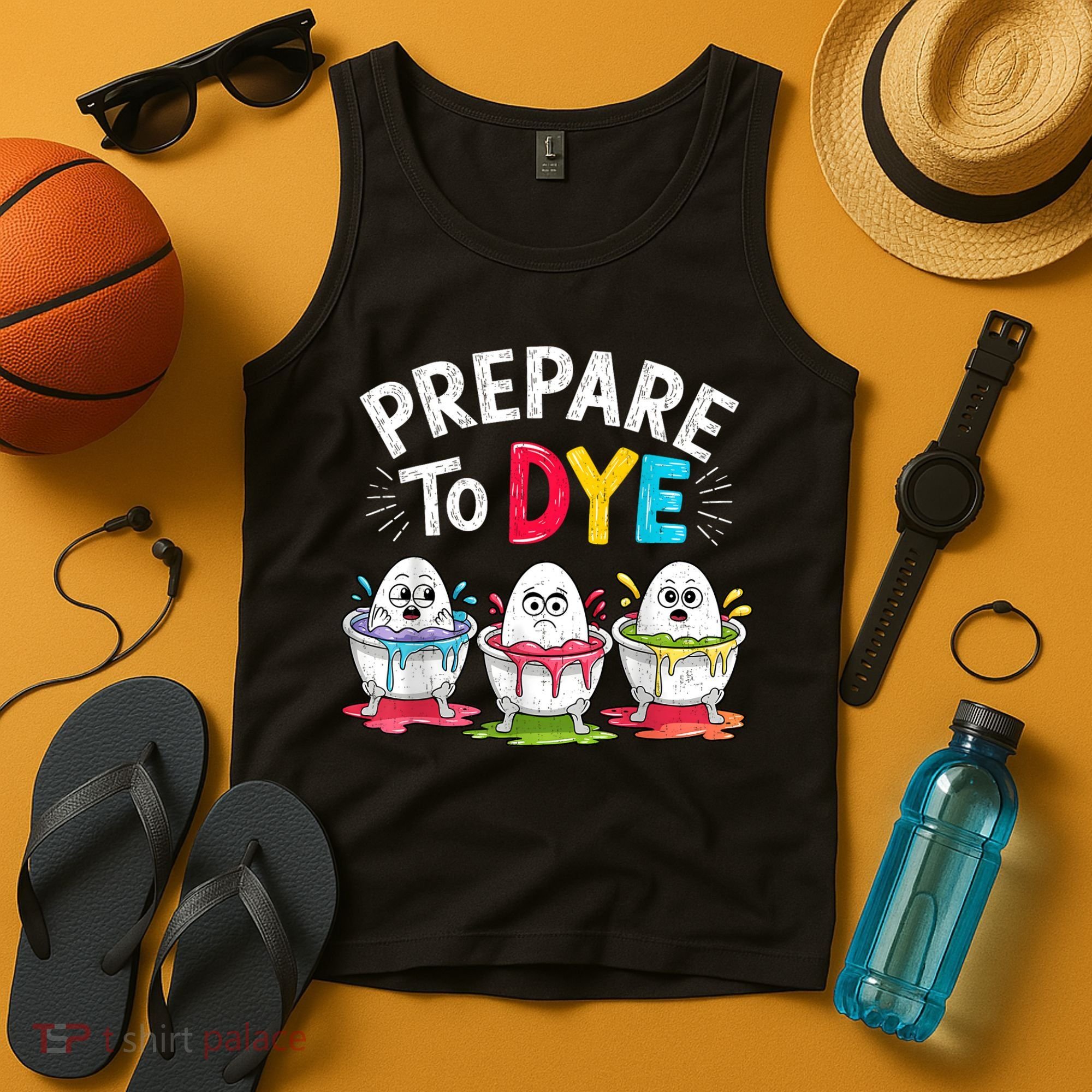 Prepare To Dye Funny Easter Eggs Tank Top