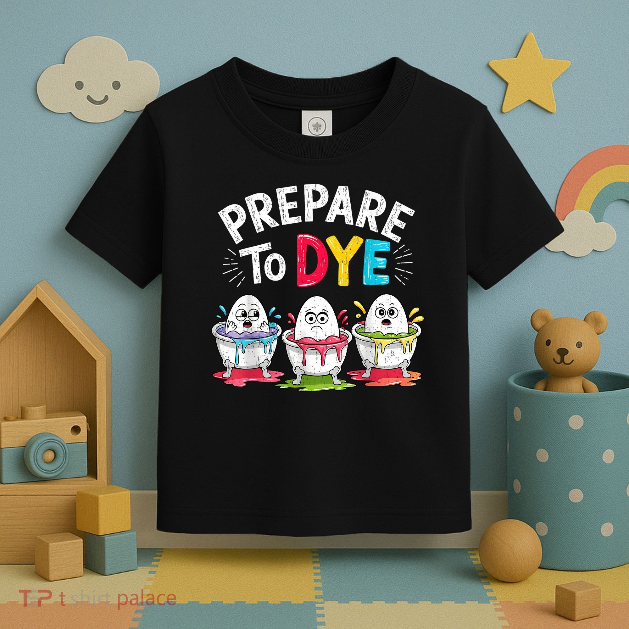 Prepare To Dye Funny Easter Eggs Toddler T-Shirt