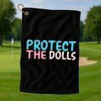 Protect The Dolls Golf Towel thumb 1