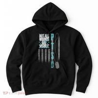 Not All Wounds Are Visible Ptsd Veteran Flag Hoodie thumb 0
