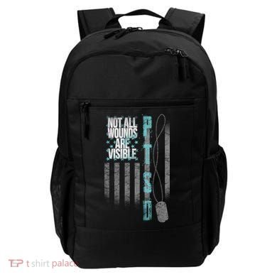 Not All Wounds Are Visible Ptsd Veteran Flag Backpack