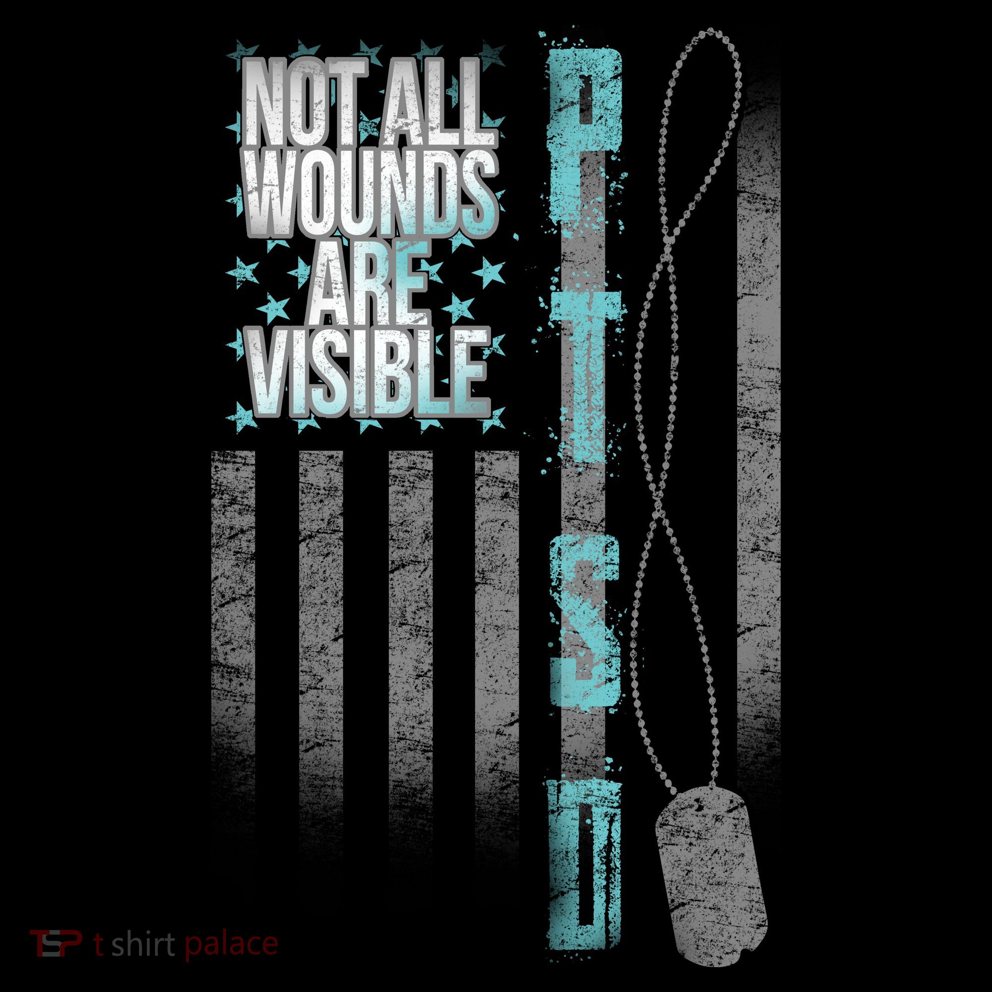 Not All Wounds Are Visible Ptsd Veteran Flag Coffee Mug