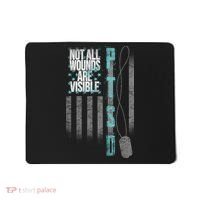 Not All Wounds Are Visible Ptsd Veteran Flag Mousepad thumb 0