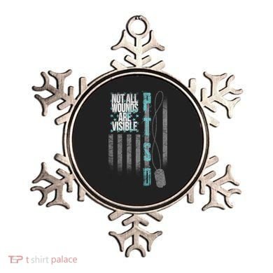 Not All Wounds Are Visible Ptsd Veteran Flag Ornament