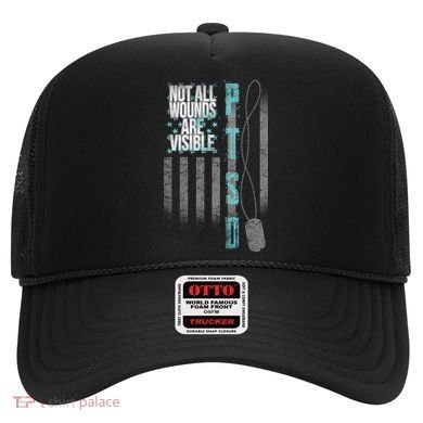 Not All Wounds Are Visible Ptsd Veteran Flag Hat