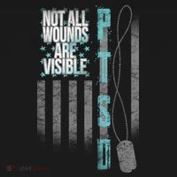 Not All Wounds Are Visible Ptsd Veteran Flag Toddler T-Shirt thumb 4
