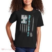 Not All Wounds Are Visible Ptsd Veteran Flag Kids T-Shirt thumb 2