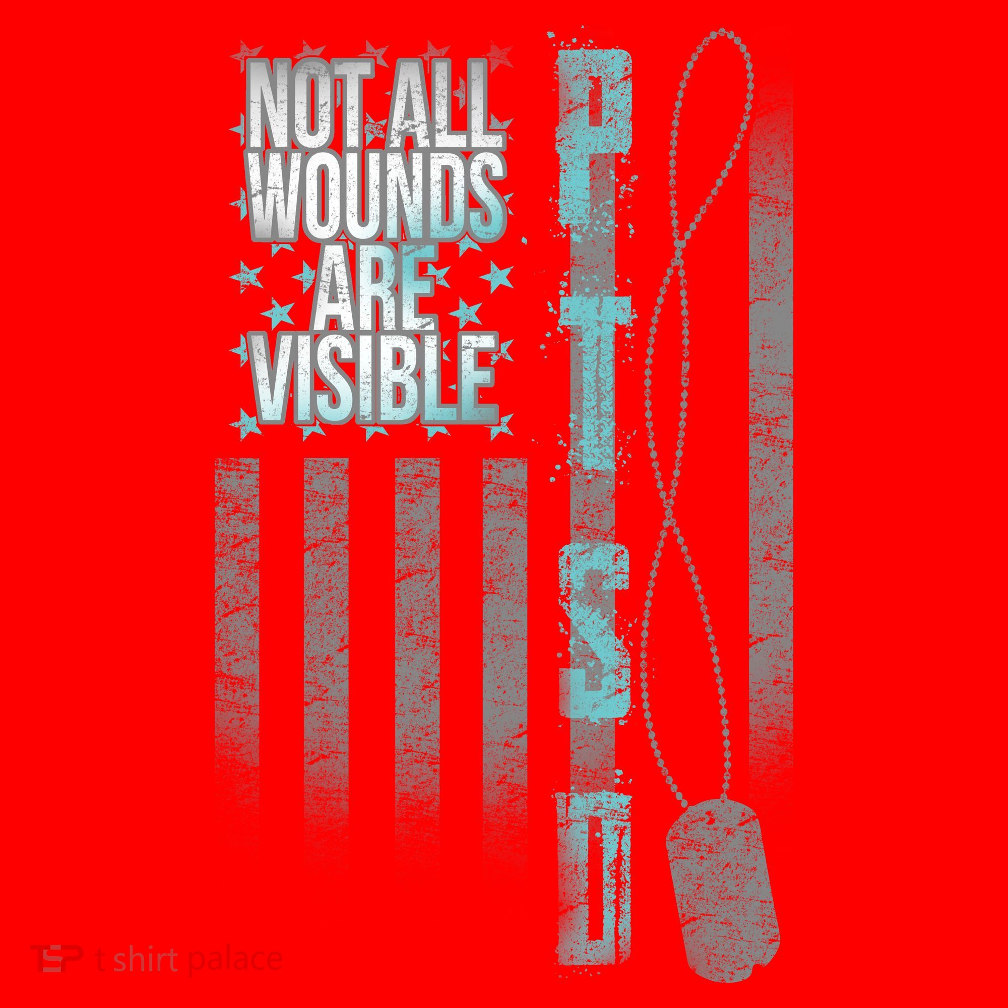 Not All Wounds Are Visible Ptsd Veteran Flag Santa Hat